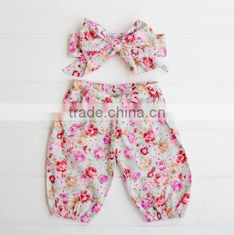 Baby leggings wholesale boutique children summer pants floral cotton baby girl short hot pants