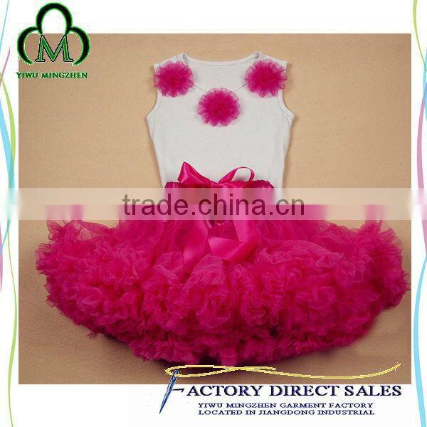 High fashion childrens clothing for Christmas tulle skirt in set kids ballet dress