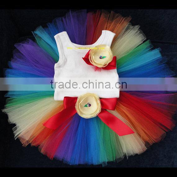 Baby Girls Pettiskirt Set Dress With Top Girls Fluffy Tulle Chiffon Fairy Pettiskirt Sets