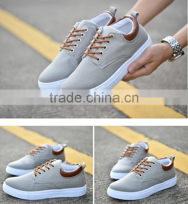 zm11598a Fashion pure color 2017 new style men casual canvas shoes