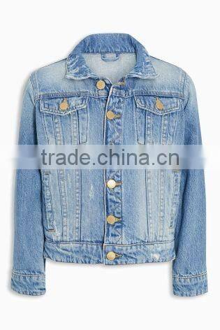 New fashion design boys blue jean jackets stylish kids denim coats