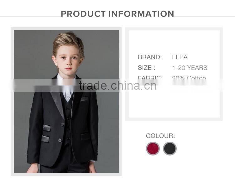 ELPA NXB0101 formal fancy black 3 piece designer boys suits