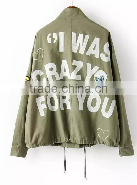 Runwaylover EY1004C fashion women custom made printed sublimation bomber jacket
