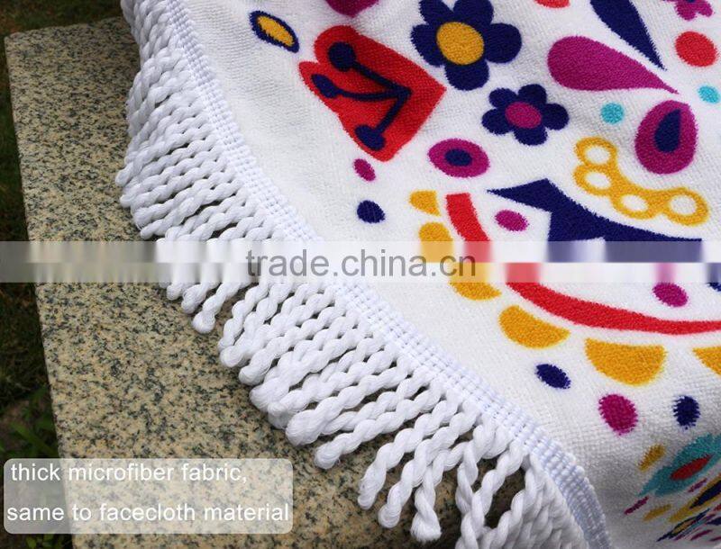 Soft Super Water Absorbent Multi-Purpose Beach Picnic Blanket Mat bohemian round beach mat