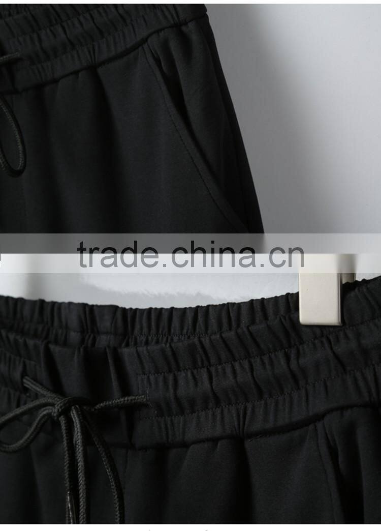 custom 100% cotton high quality fleece zipper jogger sweatpants with drawstring and pocket