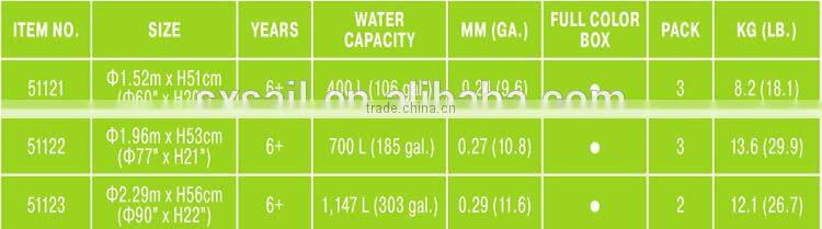 Bestway 2.29 m x H56cm three-ring crystal pools