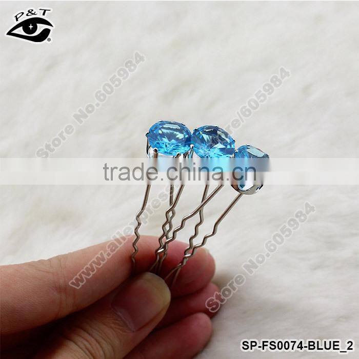 U shaped Hair pins Rhinestone Crystal hairpins for girls hair accessories wholesale