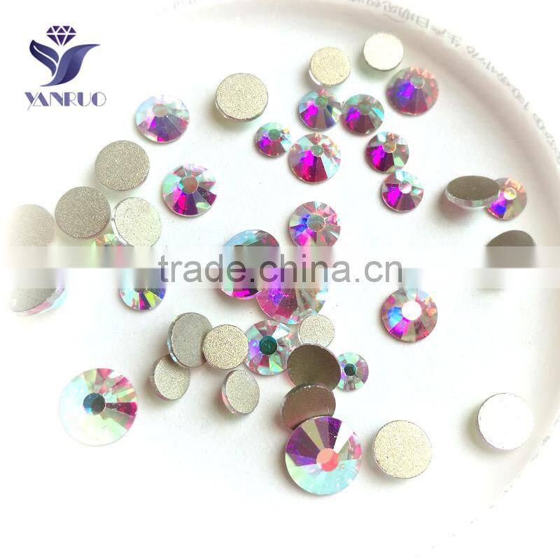 Crystal AB glass rhinestone diamond ,flat back crystal AB rhinestones for nail art