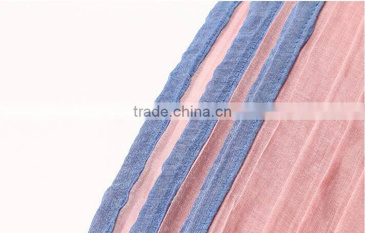 2017 New women hijab fashion large size cotton scarf spring summer pure color scarves shawl