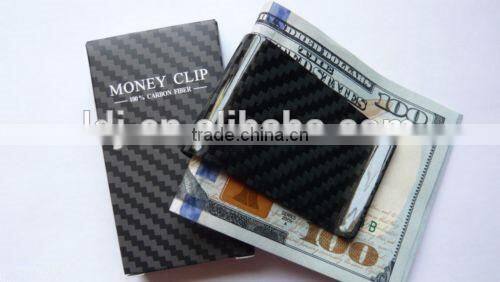 REAL-CARBON-FIBER-MONEY-CLIP-GLOSS-CARD-BILLS-CASH-HOLDER-WALLET-AERO-SPACE-AGE