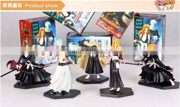 Japanese Anime Bleach action figure PVC dolls 12cm Set of 5pcs action figure toys gift box packing
