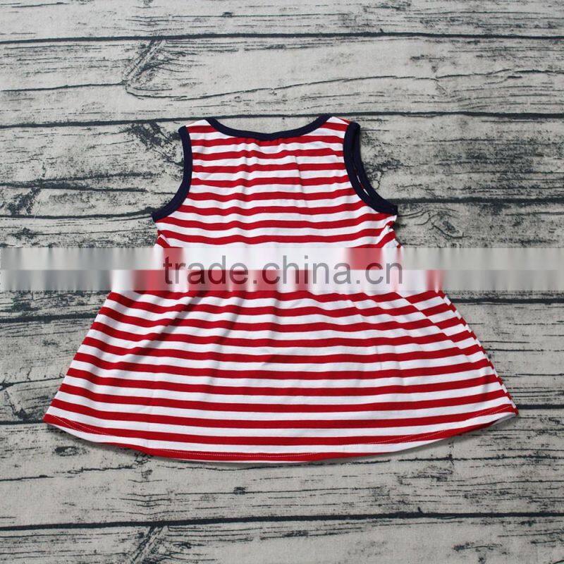 Striped Children Summer Boutique Outfits Sleeveless Shirts Icing Shorts Clothing Set M7042005