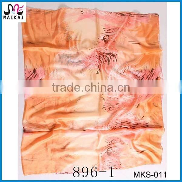 Factory price 2016 new design 100 silk head scarf