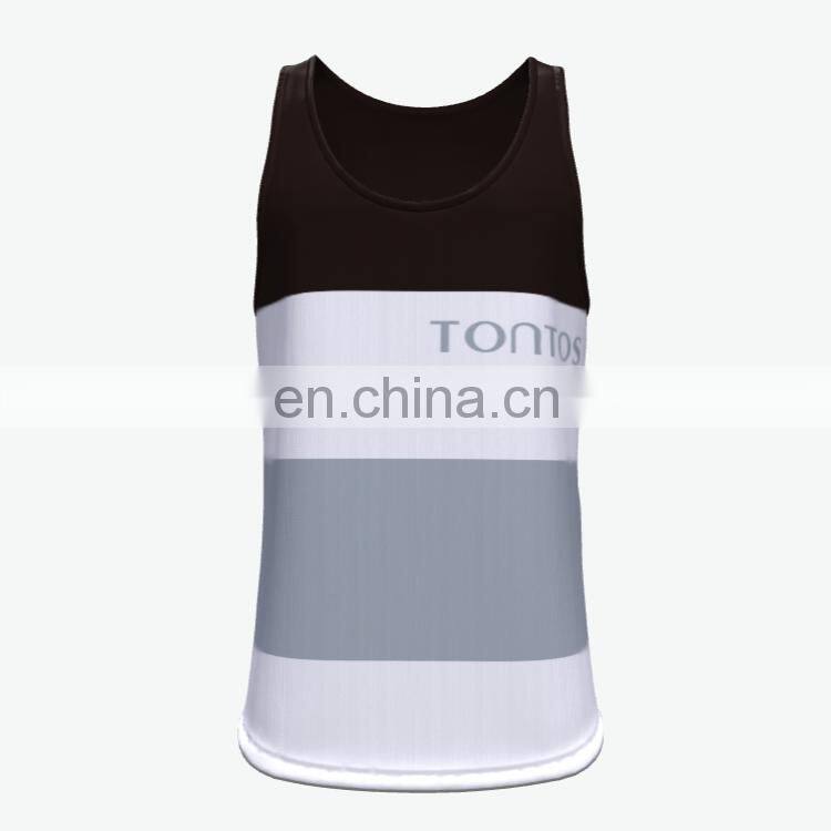 2017 Plain gym mens muscle tank tops sports gym singlets