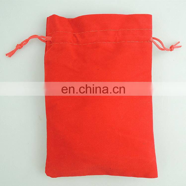 customized size printing logo flannelette velvet bag