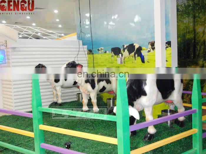 Indoor animatronic calves