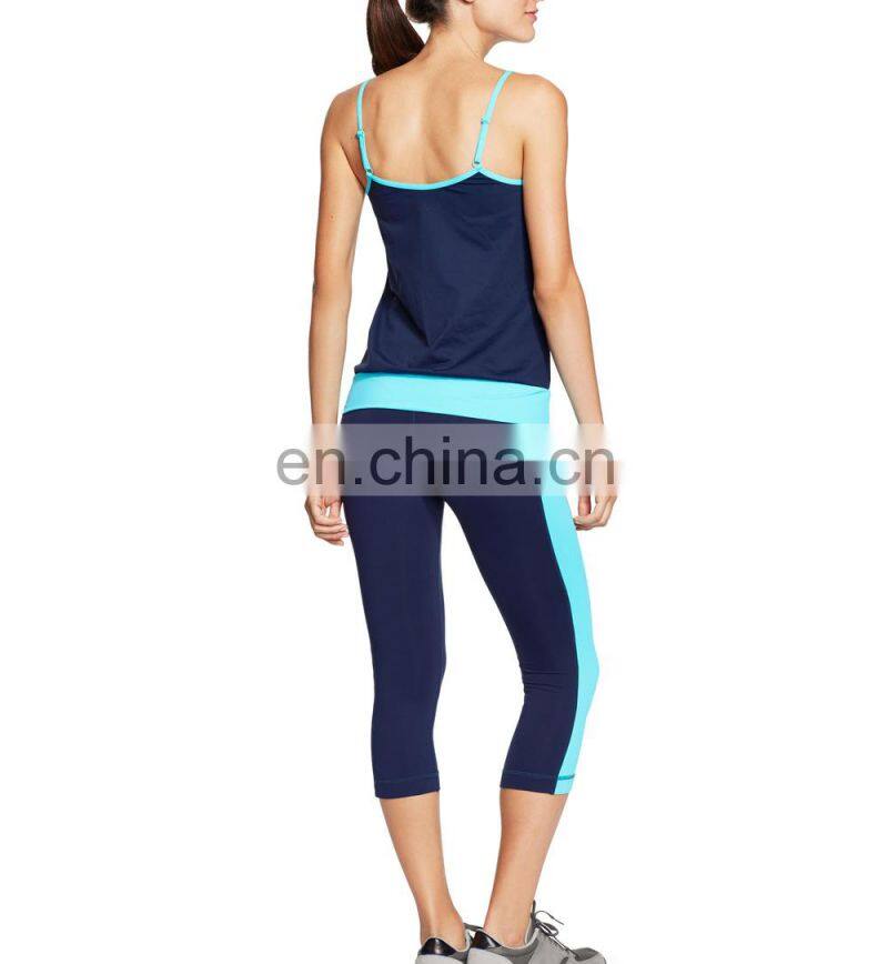 Yihao New fashion sportwear women clothing run faster crop tops legging