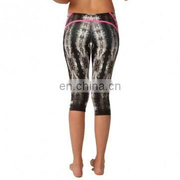 2015 Yihao Women Fashion Tiger Print Fitness Gym Yoga Wear Capris Pants