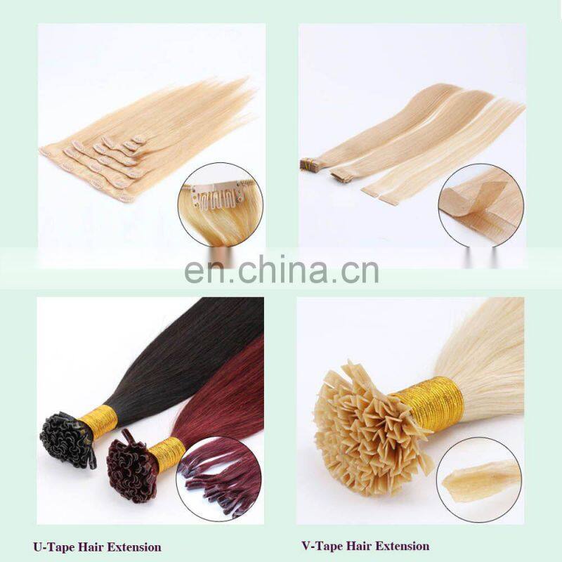 Best quality 7a brazilian virgin silky straight wave clip in hair extension 100% human