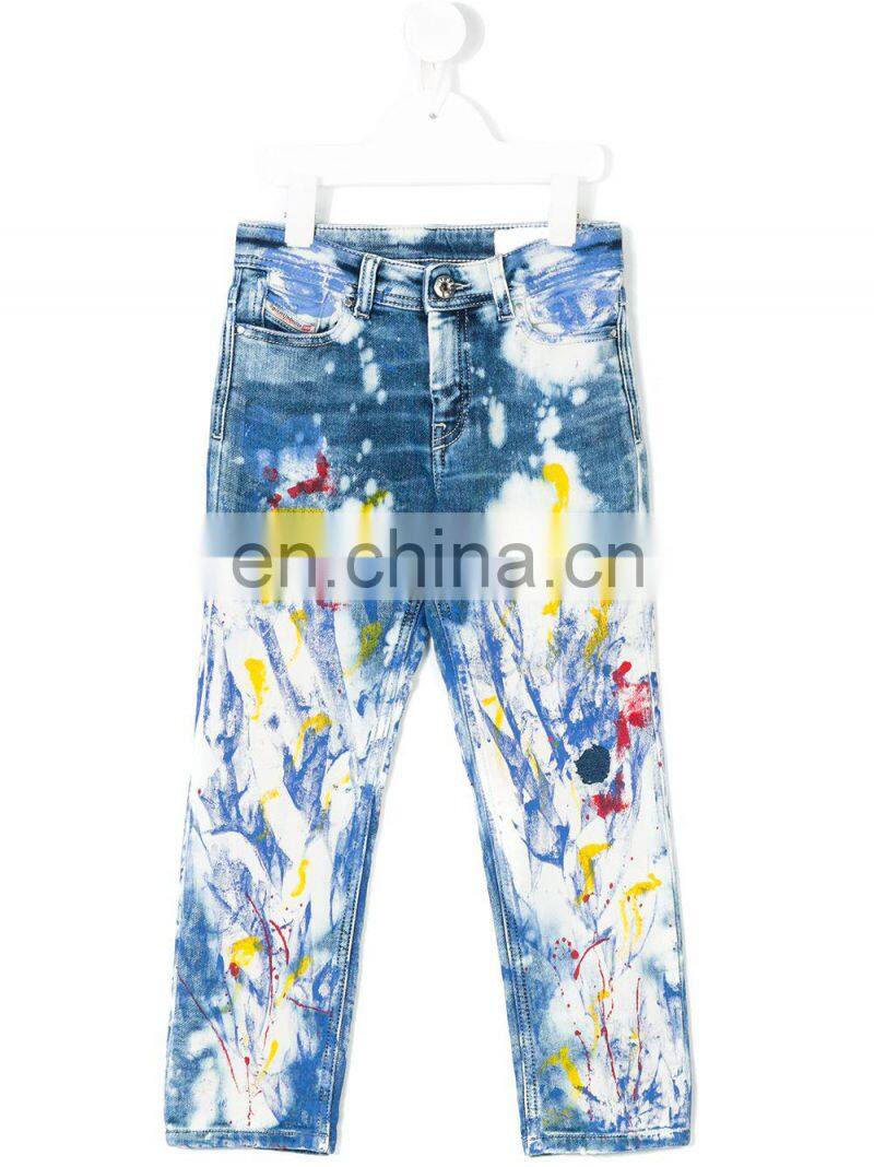 DiZNEW Custom Fashion Paint Splash Jeans For Kids
