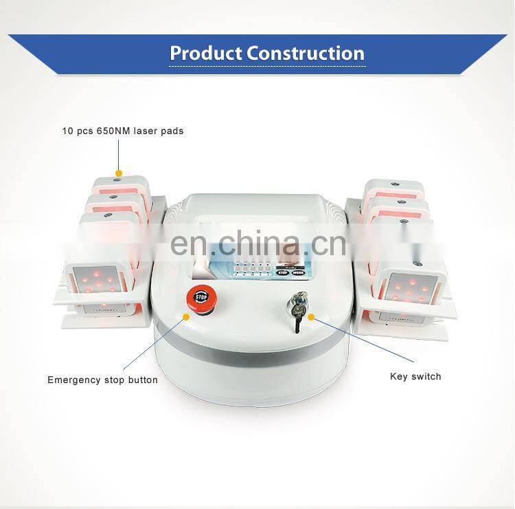 portable weight loss liposuction machine  lipo laser wavelength 650nm 980nm