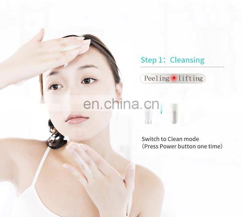 Hot sale ultrasonic machine facial blackhead removal scrubber cleanser
