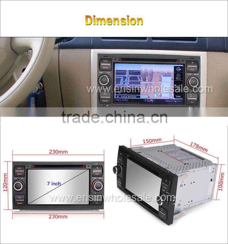Erisin ES2301F 2 Din 7 Inch Touch Screen Car DVD Player for Connect 2006