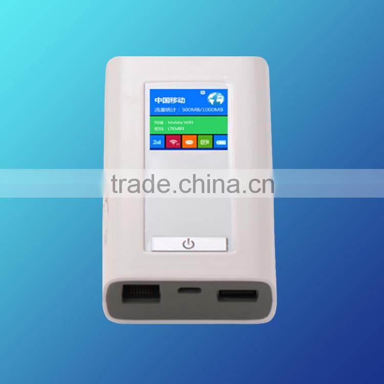 unlocked network LTE FDD dual sim 4g wifi router with power bank