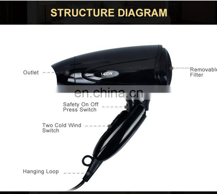 Honeyson hot air cold air hotel 3 speed hair dryer