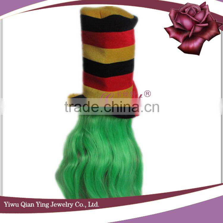 Crazy funny ployster Germany football fan high hat