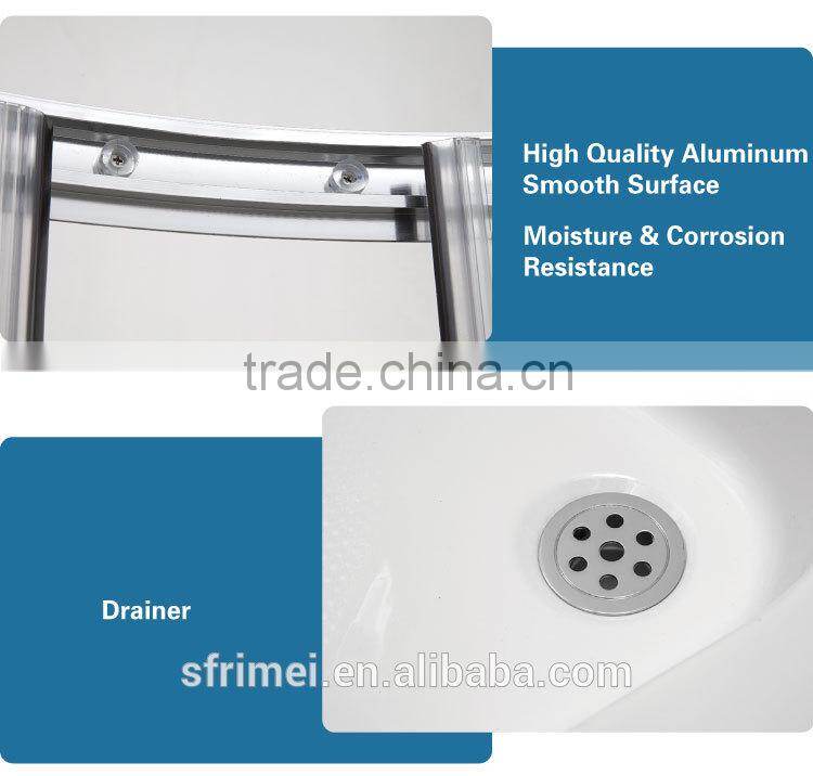 Modern Design Freestanding Corner Acrylic Deep Tray Glass Shower Enclosure