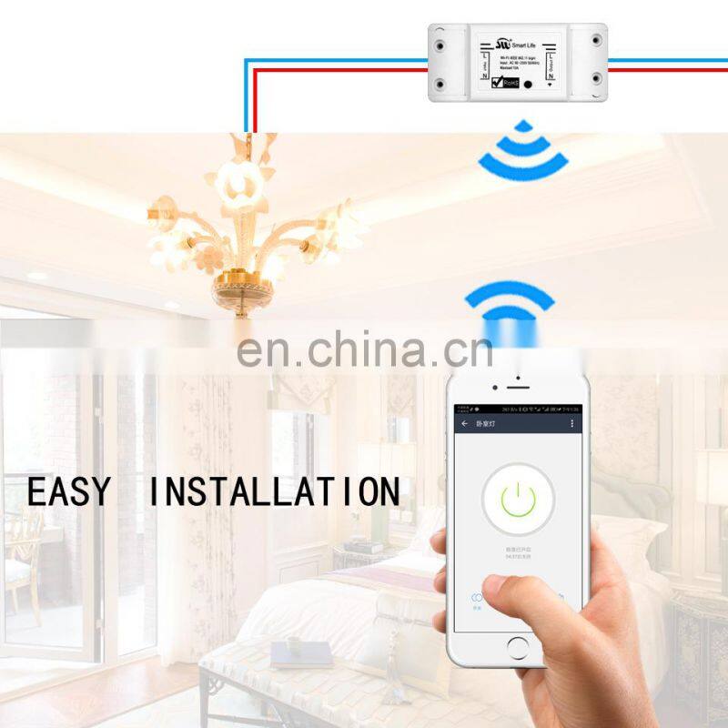 DIY WiFi Smart Light Switch Universal Breaker Timer Smart Life APP Wireless Remote Control Works with Alexa Google Home