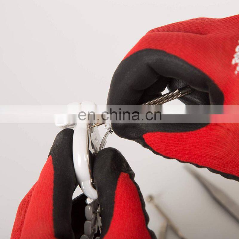 HY 15 Gauge Customized Assembly Nitrile Gloves Nitrile NBR Work Gloves for Hand Protection