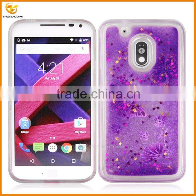 Hot selling in south america tpu star liquid case for moto G4