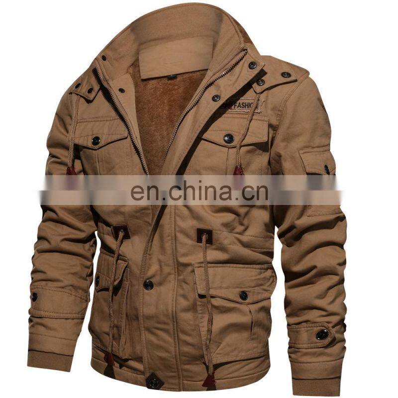 2021 cross-border Amazon eaby wish plus velvet thick mid-length washed cotton large size loose coat jacket cotton jacket
