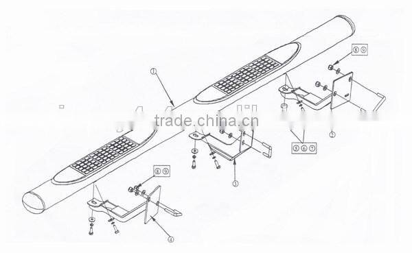 offroad premium side protection bar for VW Amarok