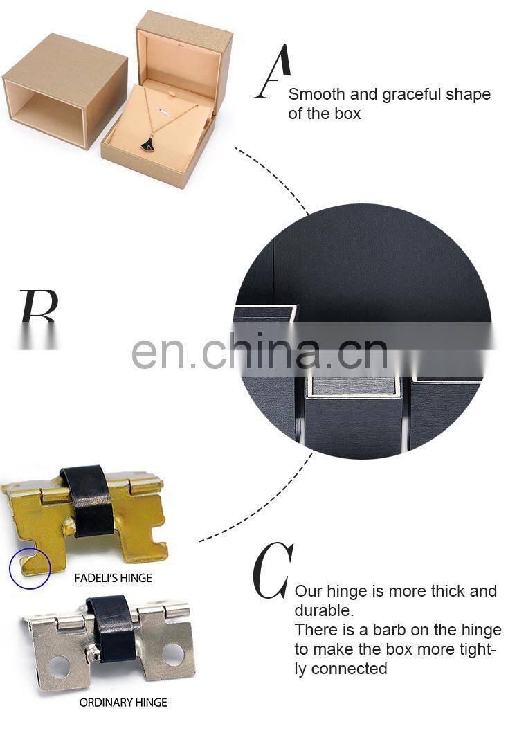 Custom Logo Luxury Gold Color Paper Pendant Box Earring Jewelry Organizer Box Luxury Jewelry Box