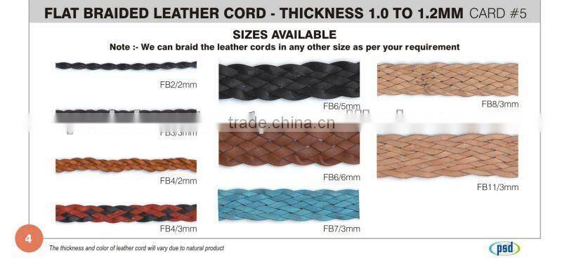 Flat Braided Leather Cord