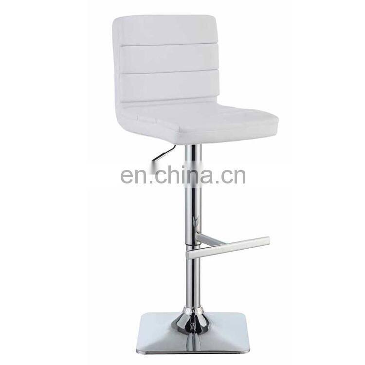 Comfortable french style new design leather metal high swivel bar counter stool