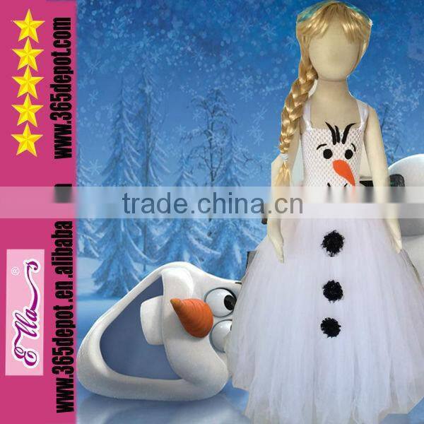 2014 Newest Snowman Costume Kids Princess Elsa Frozen Dress Wholesale
