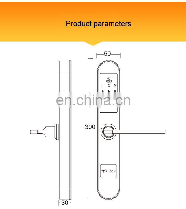 Waterproof Stainless Steel Sliding glass rfid smart Electronic door lock