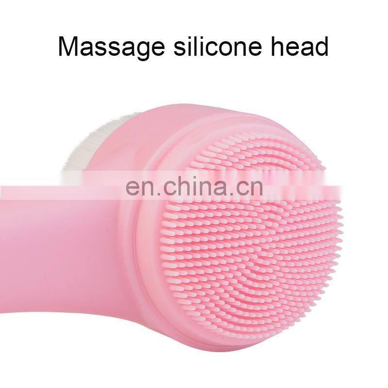 Wholesale Eco Friendly Biodegradable Korean Facial Cleansing Brush With Silicone Massage Brushes For Deep Cleaning