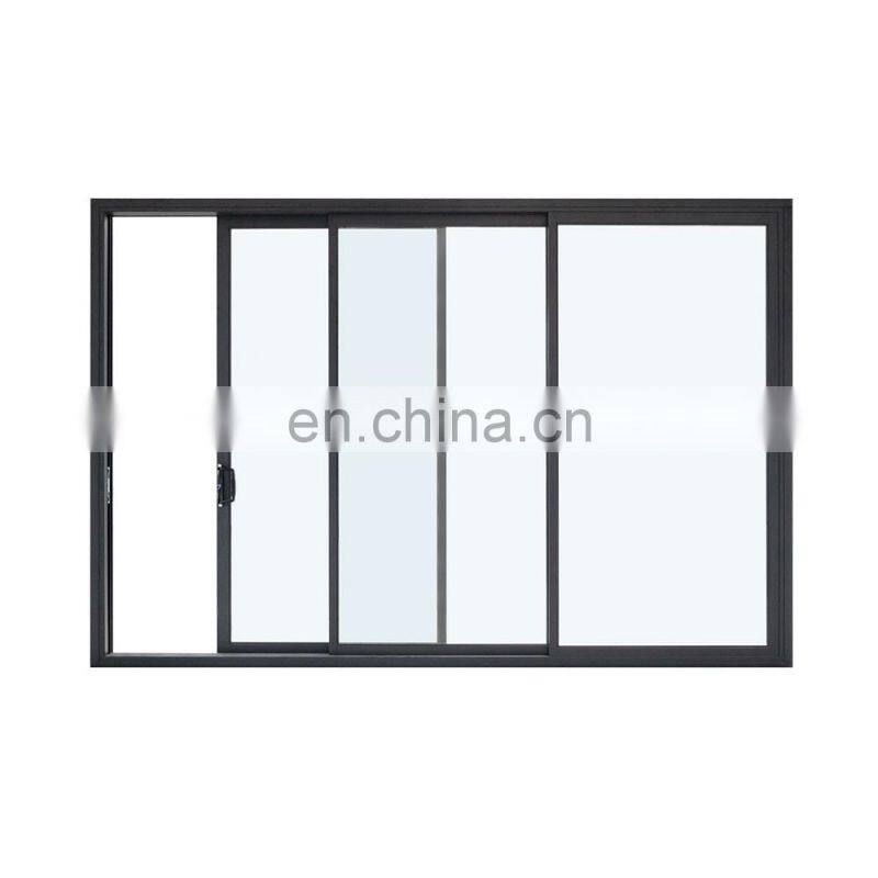 YY aluminum Australia standard modern black sliding door with three tracks