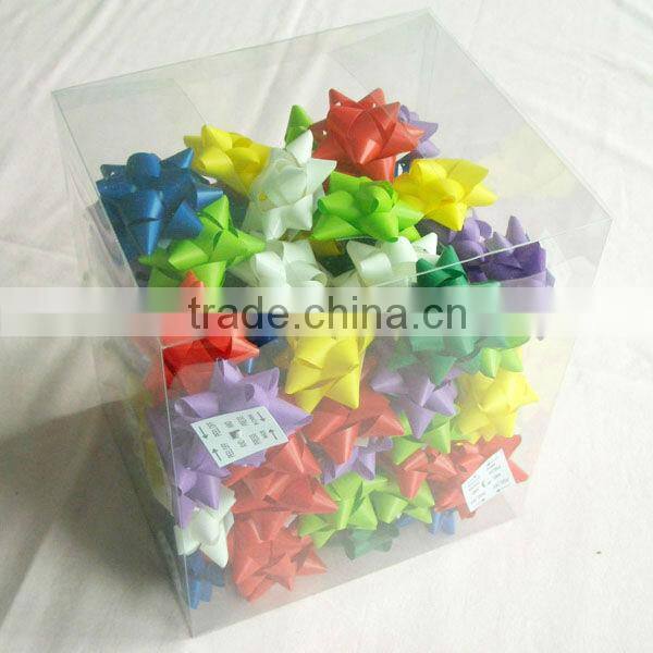 HOT SALE ! 3.75" Matte Metallic LED Lighting up Shinny Gift Bow, LED Star Bow, LED Ribbon Bow