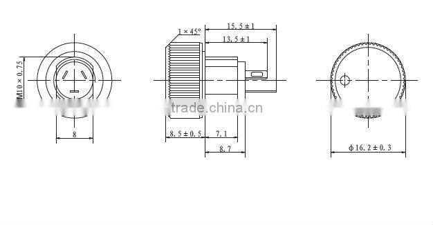 WI1609 Trimming 1w single-turn knob thumbwheel potentiometer