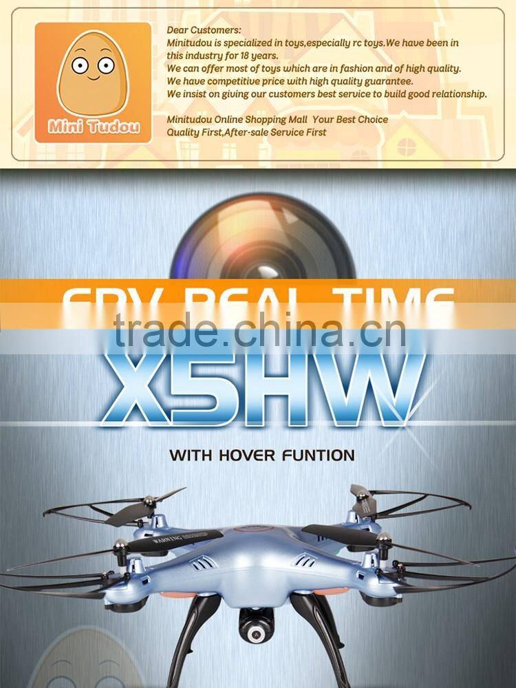 Minitudou Syma 2016 new product Barometer Height drone with HD camera X5HW on stocks