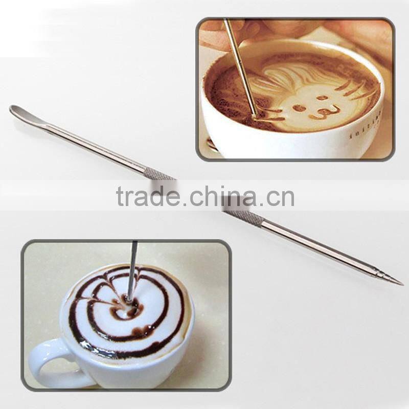 2015 wholesale 10.5CM Stainless Steel Cappuccino Coffee Stencil
