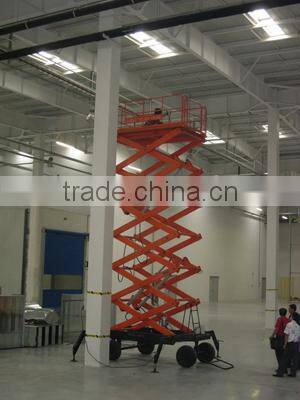 1.35~18m, 0.3 ton inground car scissors lift /scissor car lift flush /small electric scissor lift