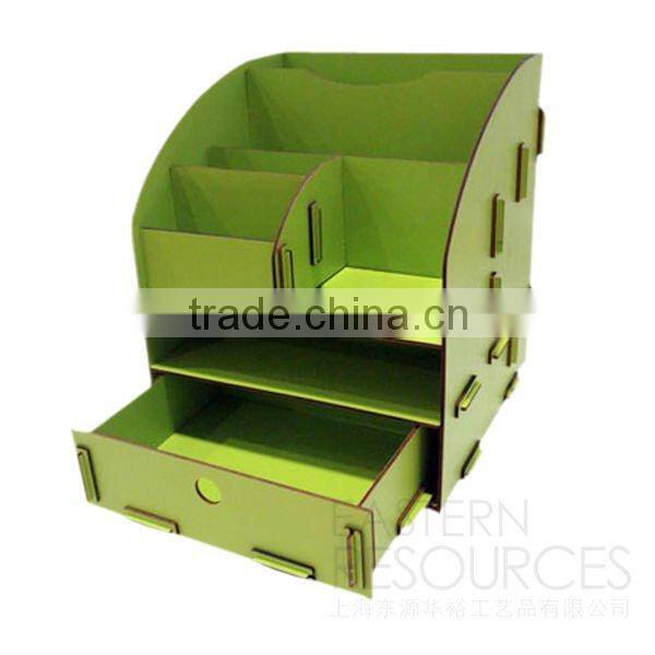 DIY Wood Desk Stationery Holder