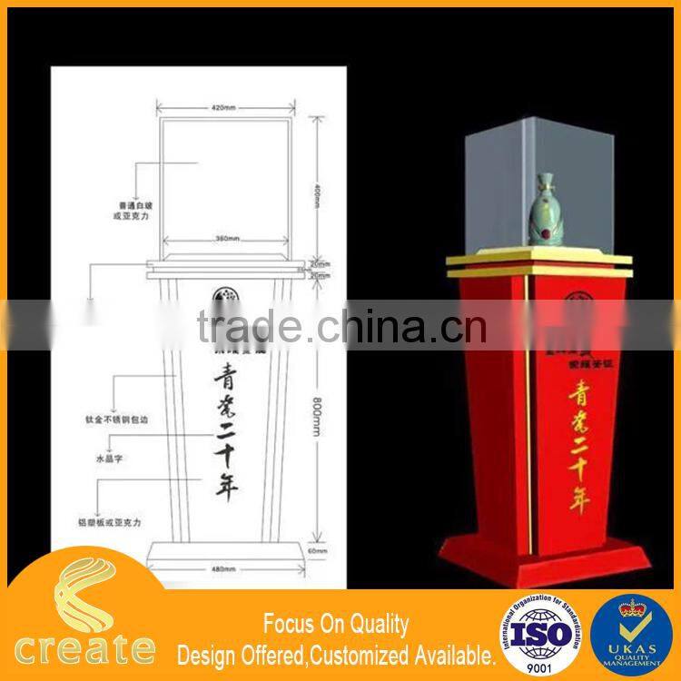 Customized Cheap Price Good Quality Hot Stamping Portable Exquisite Bamboo Wine Display Case for Advertising/Promotion